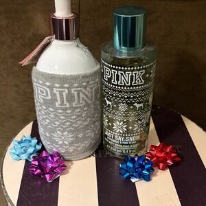 PINK Victoria's Secret Bath & Body Set - Gray and Green